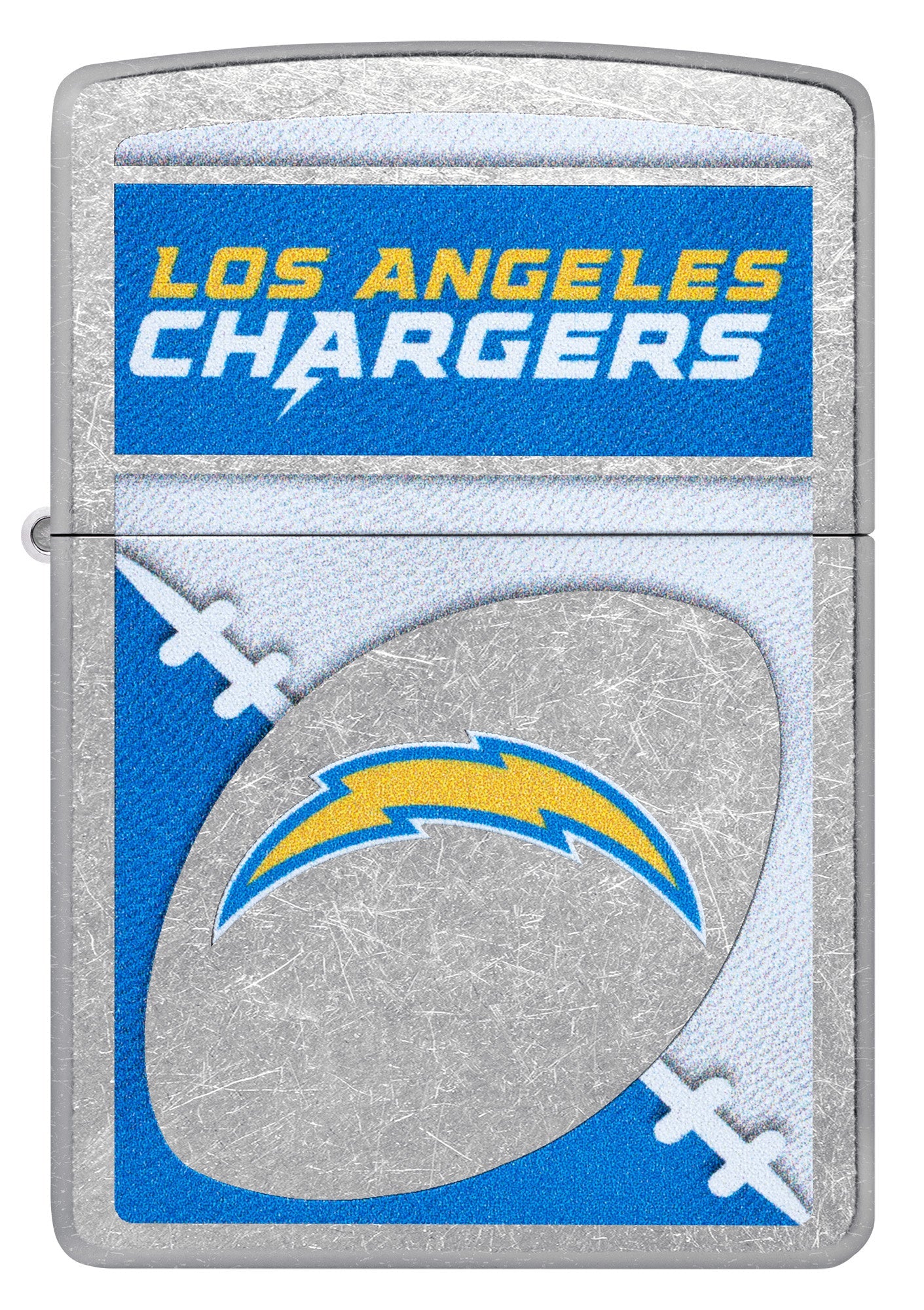 Zippo NFL Los Angeles Chargers Chrome Logo Design Street Chrome Windproof Lighter