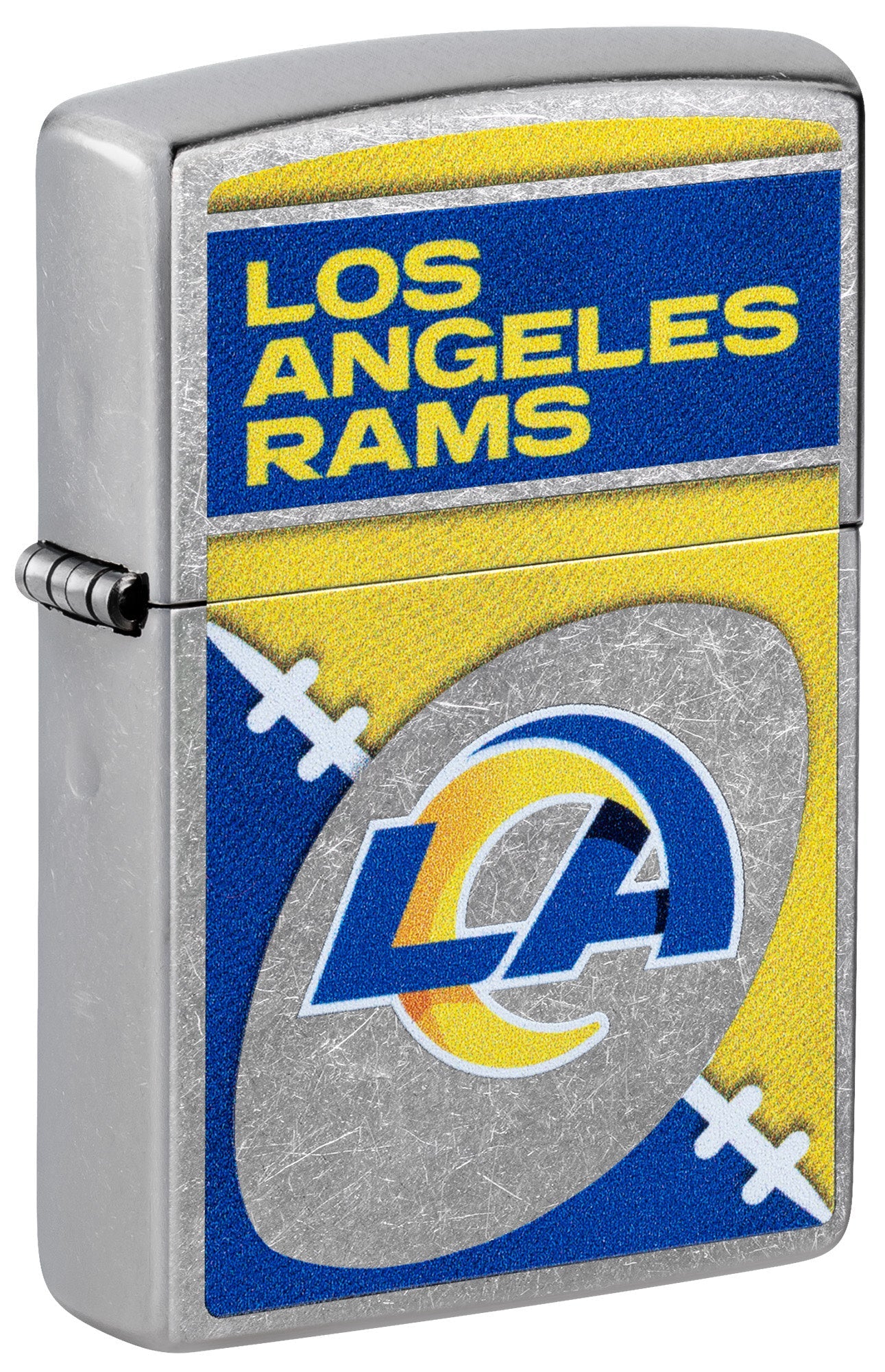 Zippo NFL Los Angeles Rams Chrome Logo Design Street Chrome Windproof Lighter