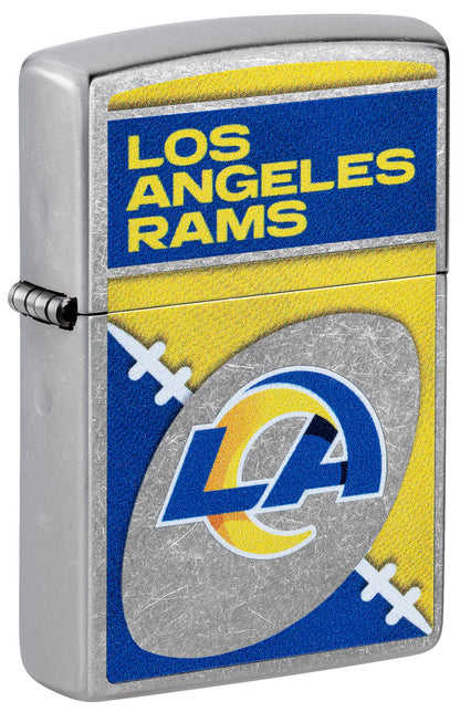 Zippo NFL Los Angeles Rams Chrome Logo Design Street Chrome Windproof Lighter
