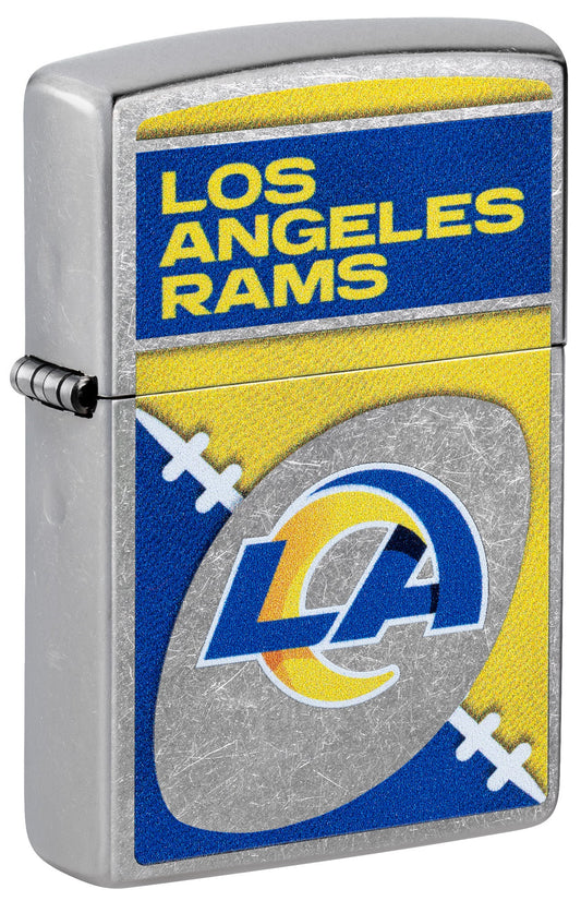 Zippo NFL Los Angeles Rams Chrome Logo Design Street Chrome Windproof Lighter