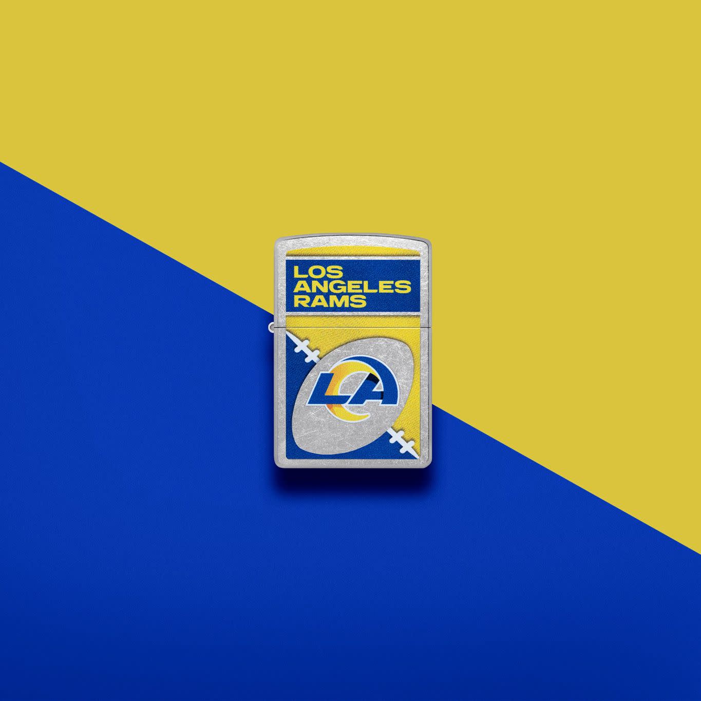 Zippo NFL Los Angeles Rams Chrome Logo Design Street Chrome Windproof Lighter