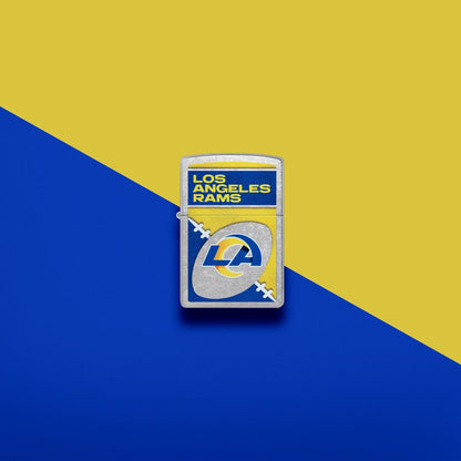 Zippo NFL Los Angeles Rams Chrome Logo Design Street Chrome Windproof Lighter