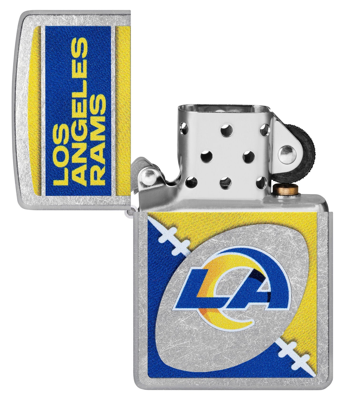 Zippo NFL Los Angeles Rams Chrome Logo Design Street Chrome Windproof Lighter