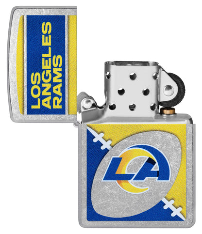 Zippo NFL Los Angeles Rams Chrome Logo Design Street Chrome Windproof Lighter