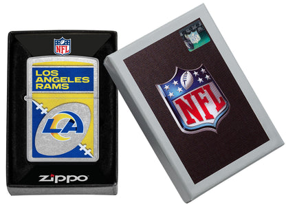 Zippo NFL Los Angeles Rams Chrome Logo Design Street Chrome Windproof Lighter