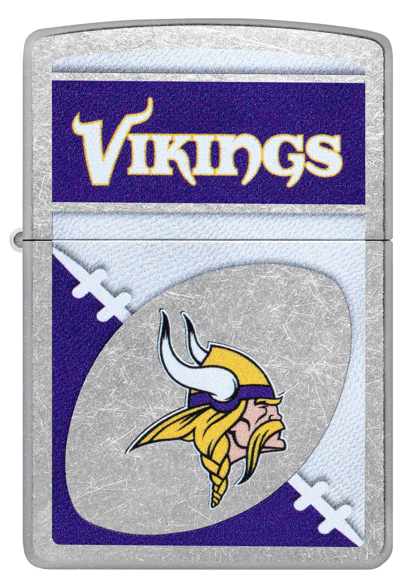Zippo NFL Minnesota Vikings Chrome Logo Design Street Chrome Windproof Lighter