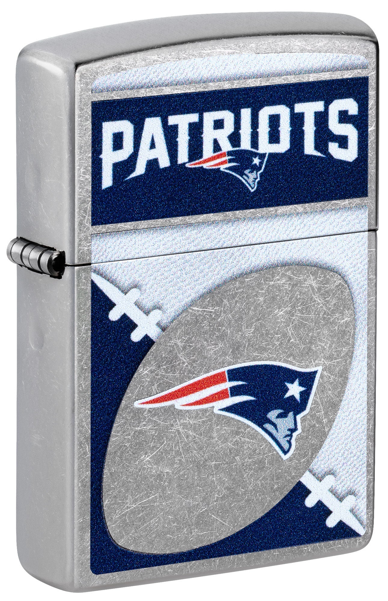 Zippo NFL New England Patriots Chrome Logo Design Street Chrome Windproof Lighter