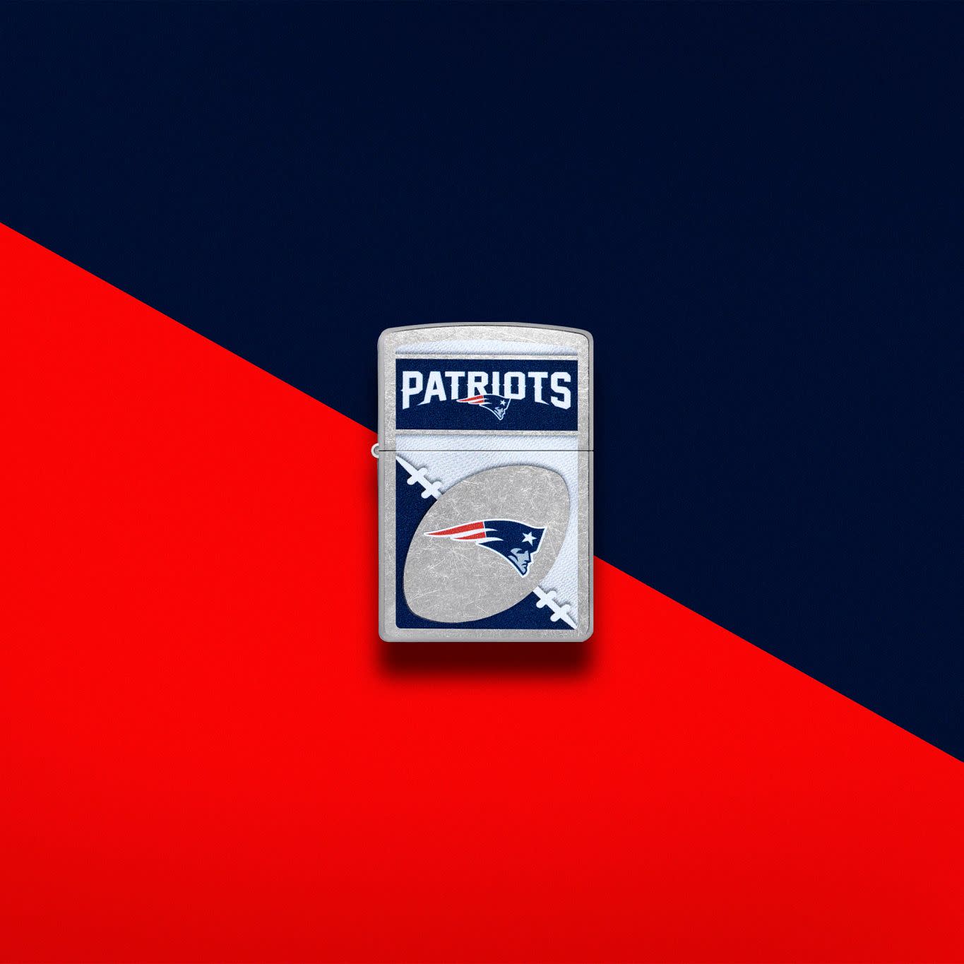 Zippo NFL New England Patriots Chrome Logo Design Street Chrome Windproof Lighter