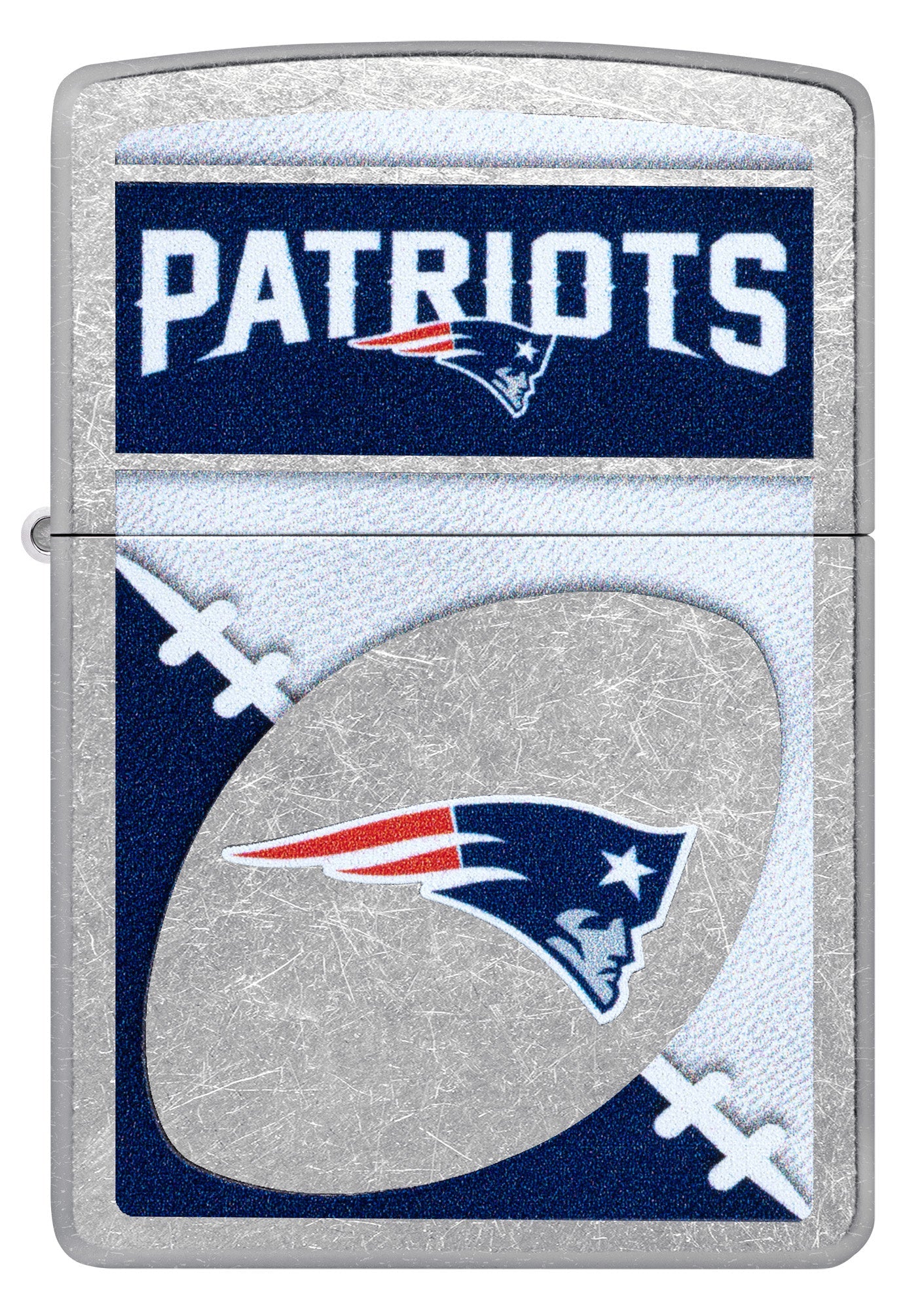 Zippo NFL New England Patriots Chrome Logo Design Street Chrome Windproof Lighter