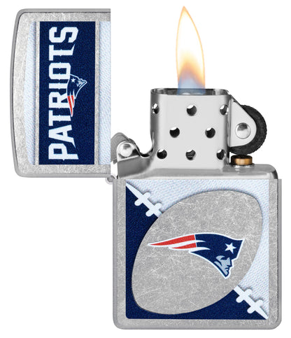 Zippo NFL New England Patriots Chrome Logo Design Street Chrome Windproof Lighter