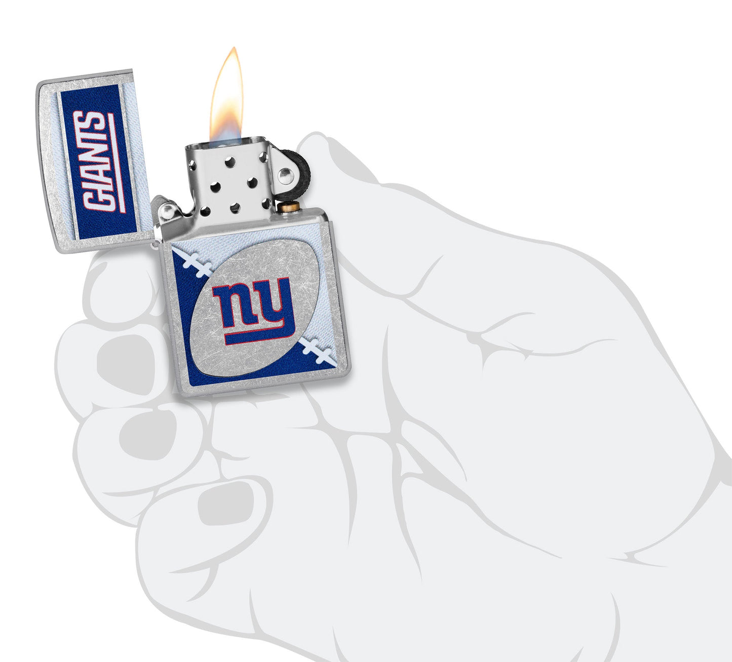 Zippo NFL New York Giants Chrome Logo Design Street Chrome Windproof Lighter