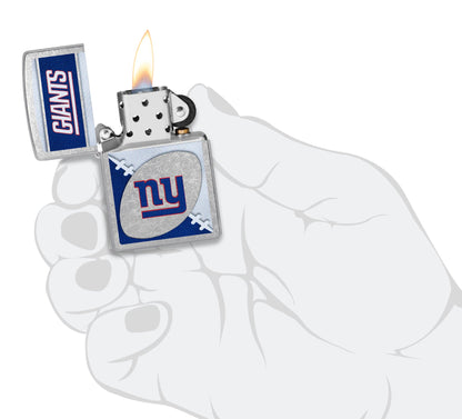 Zippo NFL New York Giants Chrome Logo Design Street Chrome Windproof Lighter