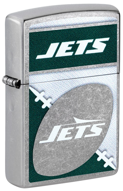 Zippo NFL New York Jets Chrome Logo Design Street Chrome Windproof Lighter