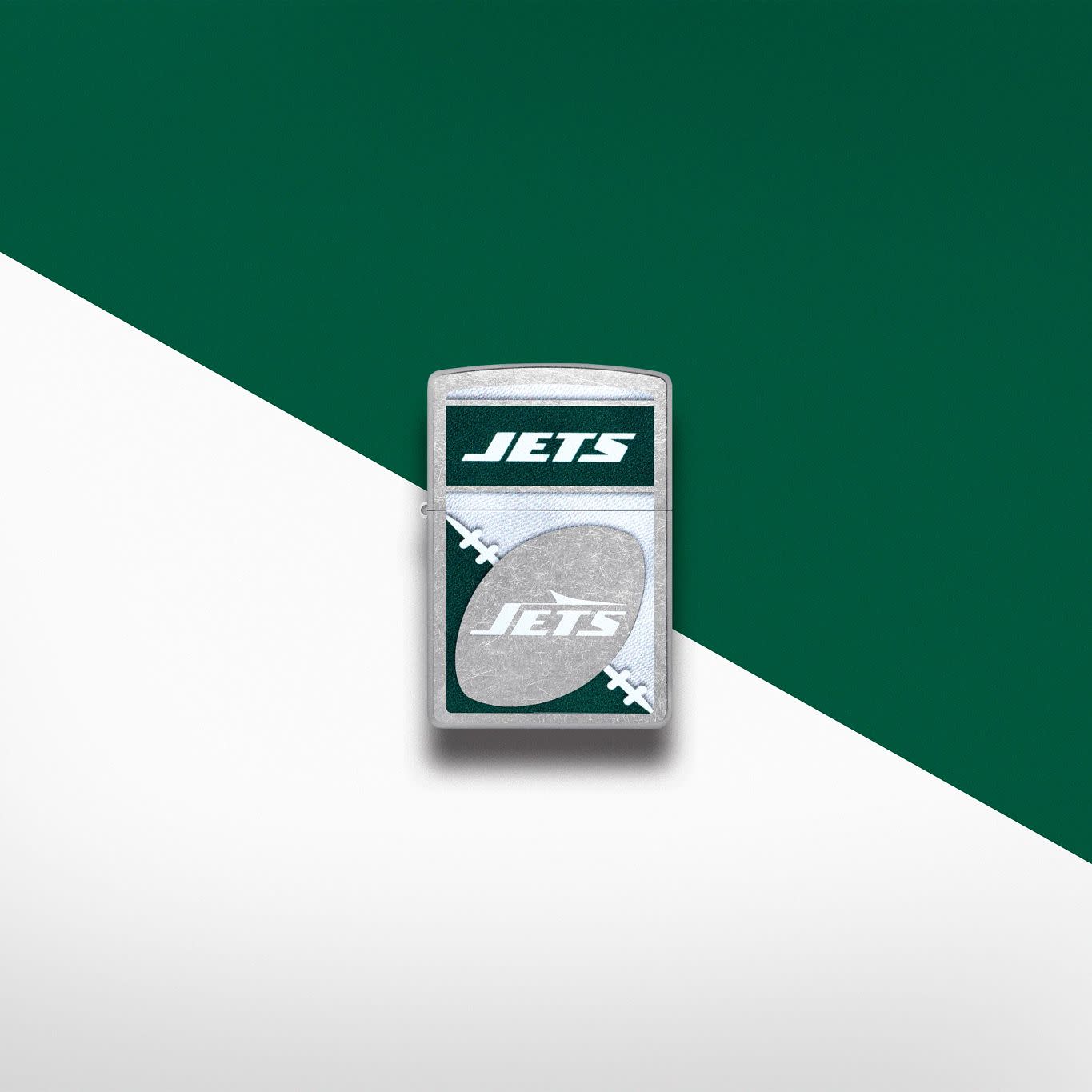 Zippo NFL New York Jets Chrome Logo Design Street Chrome Windproof Lighter