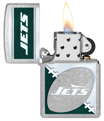 Zippo NFL New York Jets Chrome Logo Design Street Chrome Windproof Lighter