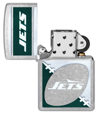 Zippo NFL New York Jets Chrome Logo Design Street Chrome Windproof Lighter