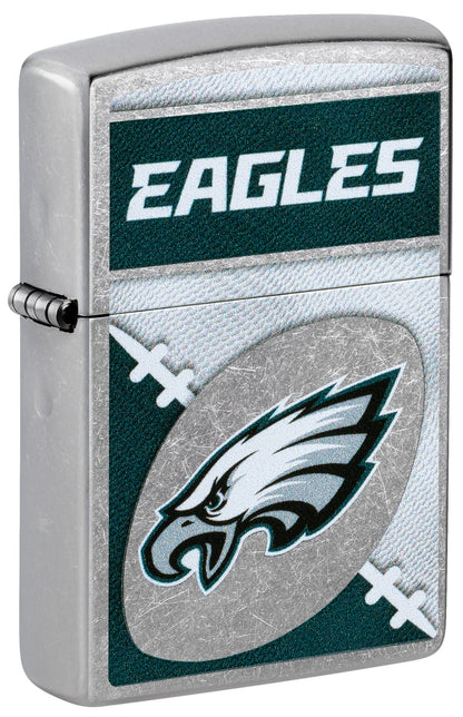 Zippo NFL Philadelphia Eagles Chrome Logo Design Street Chrome Windproof Lighter