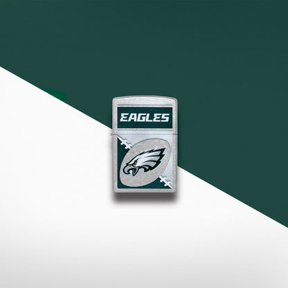 Zippo NFL Philadelphia Eagles Chrome Logo Design Street Chrome Windproof Lighter