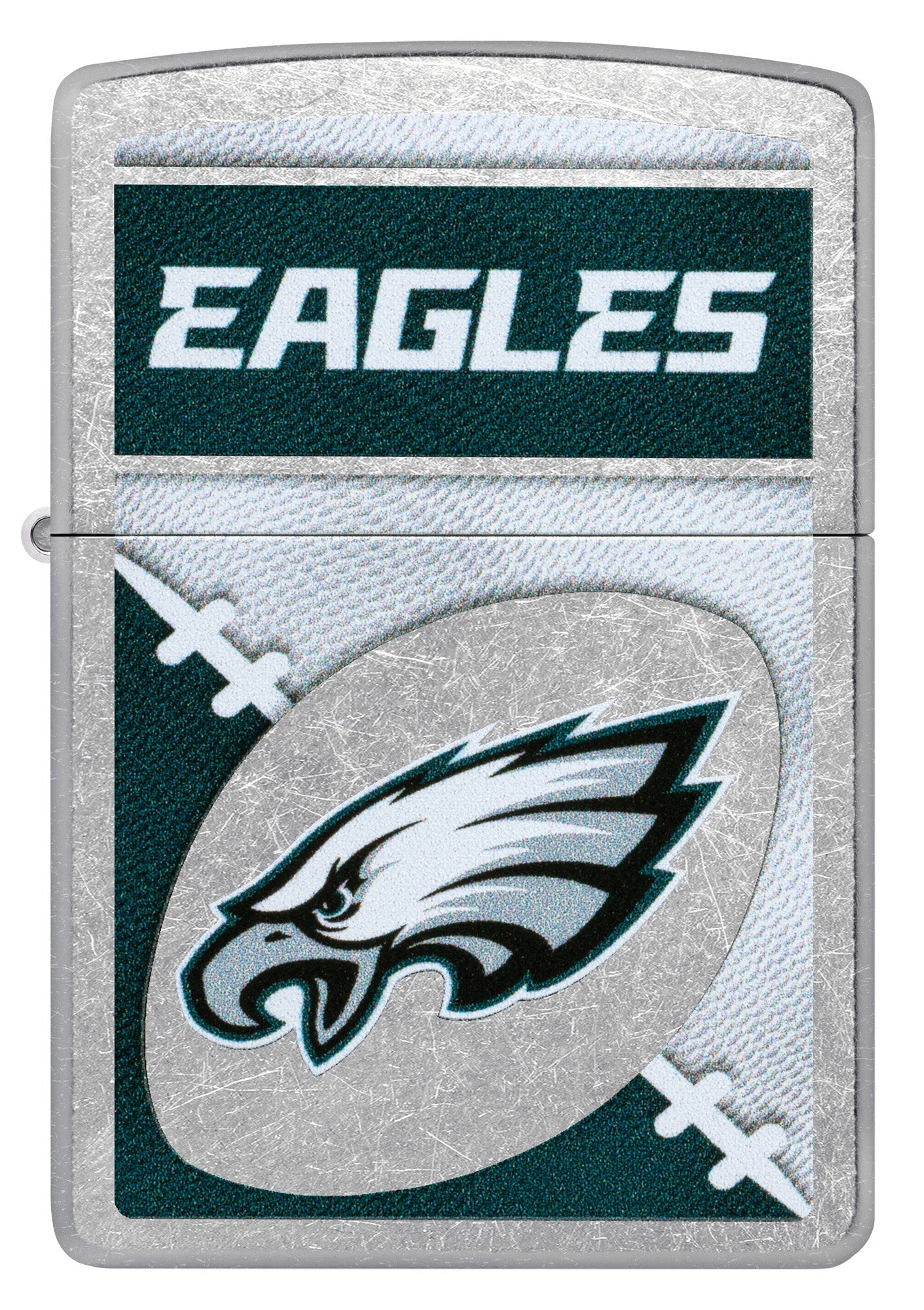 Zippo NFL Philadelphia Eagles Chrome Logo Design Street Chrome Windproof Lighter