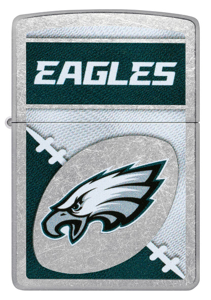 Zippo NFL Philadelphia Eagles Chrome Logo Design Street Chrome Windproof Lighter