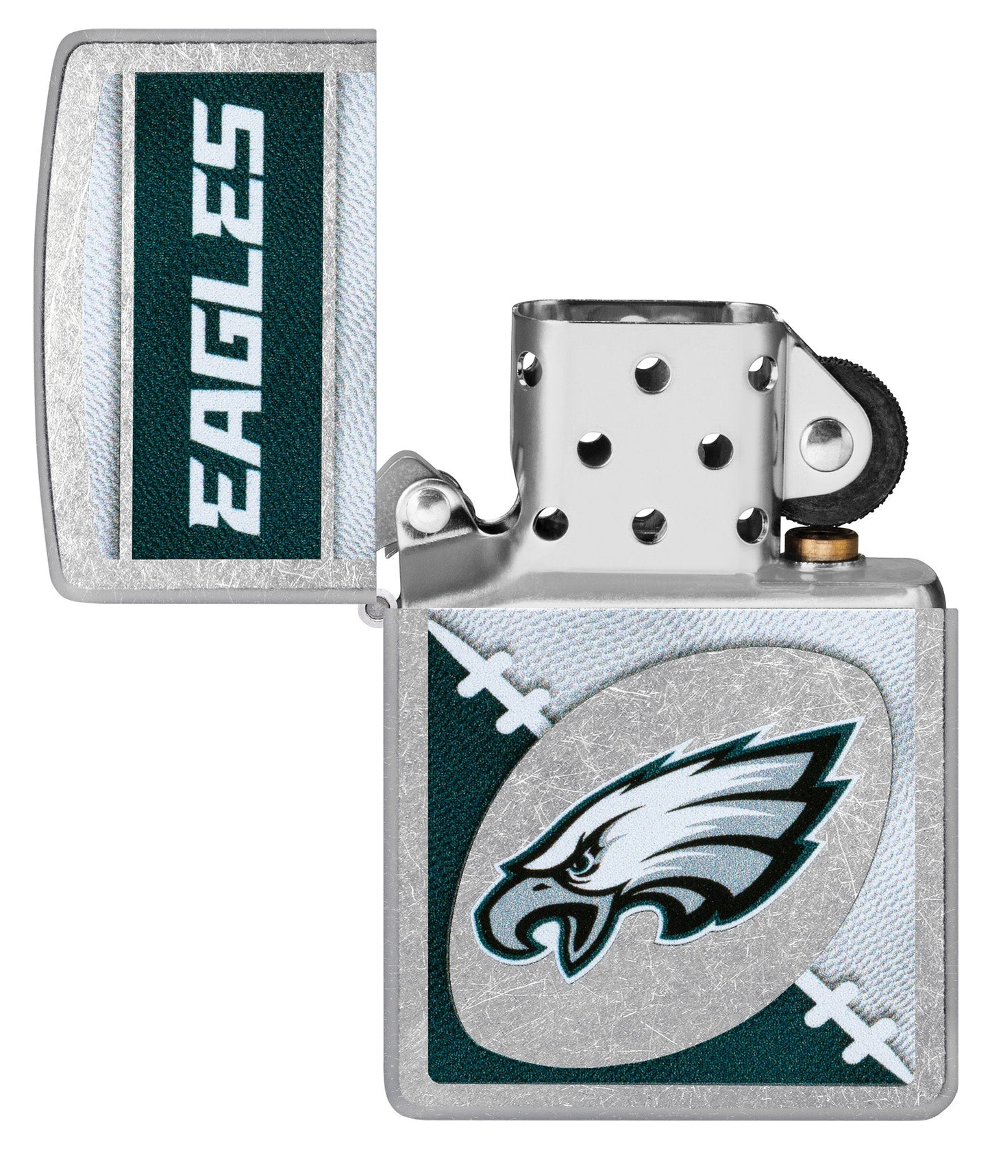 Zippo NFL Philadelphia Eagles Chrome Logo Design Street Chrome Windproof Lighter