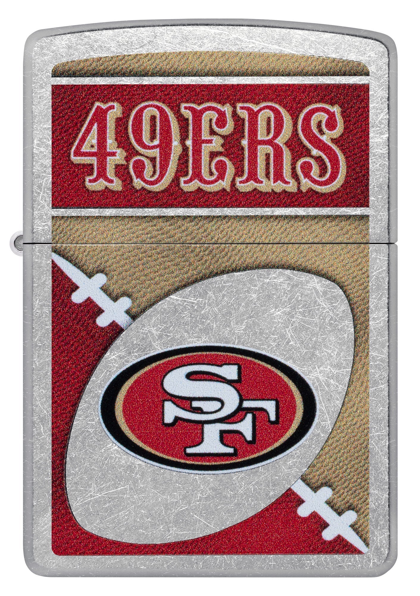 Zippo NFL San Francisco 49ers Chrome Logo Design Street Chrome Windproof Lighter