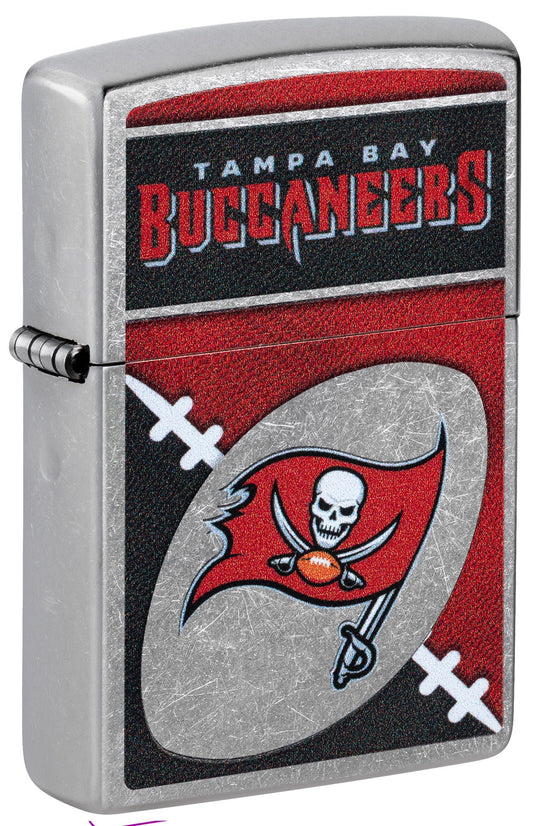 Zippo NFL Tampa Bay Buccaneers Chrome Logo Design Street Chrome Windproof Lighter