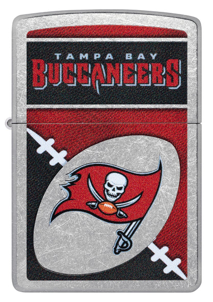 Zippo NFL Tampa Bay Buccaneers Chrome Logo Design Street Chrome Windproof Lighter