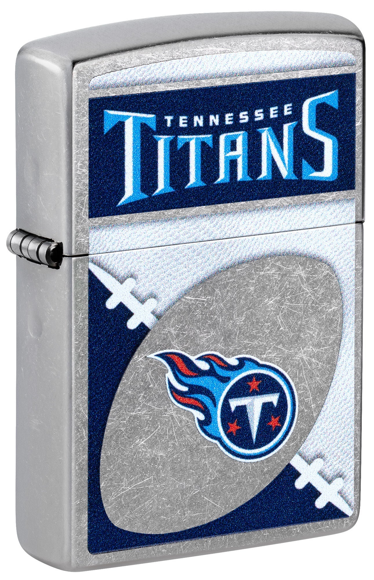 Zippo NFL Tennessee Titans Chrome Logo Design Street Chrome Windproof Lighter
