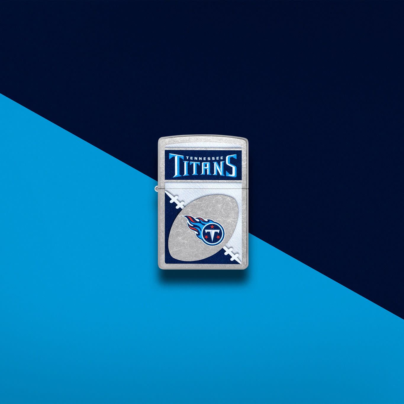 Zippo NFL Tennessee Titans Chrome Logo Design Street Chrome Windproof Lighter