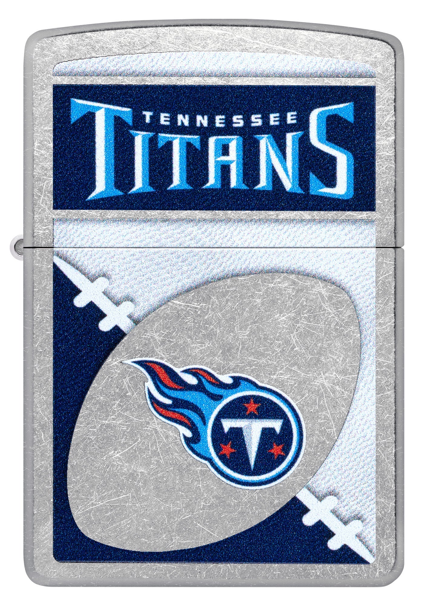 Zippo NFL Tennessee Titans Chrome Logo Design Street Chrome Windproof Lighter