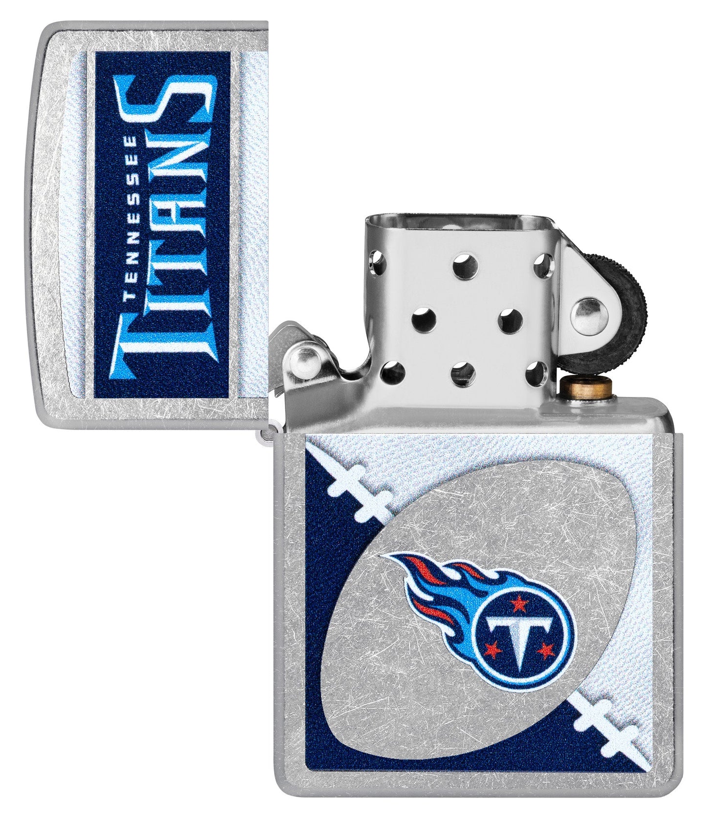 Zippo NFL Tennessee Titans Chrome Logo Design Street Chrome Windproof Lighter
