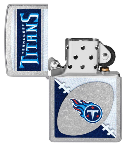 Zippo NFL Tennessee Titans Chrome Logo Design Street Chrome Windproof Lighter