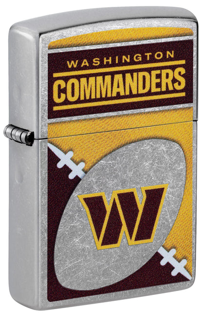 Zippo NFL Washington Commanders Chrome Logo Design Street Chrome Windproof Lighter