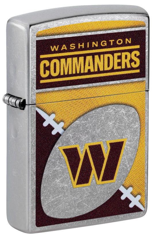 Zippo NFL Washington Commanders Chrome Logo Design Street Chrome Windproof Lighter