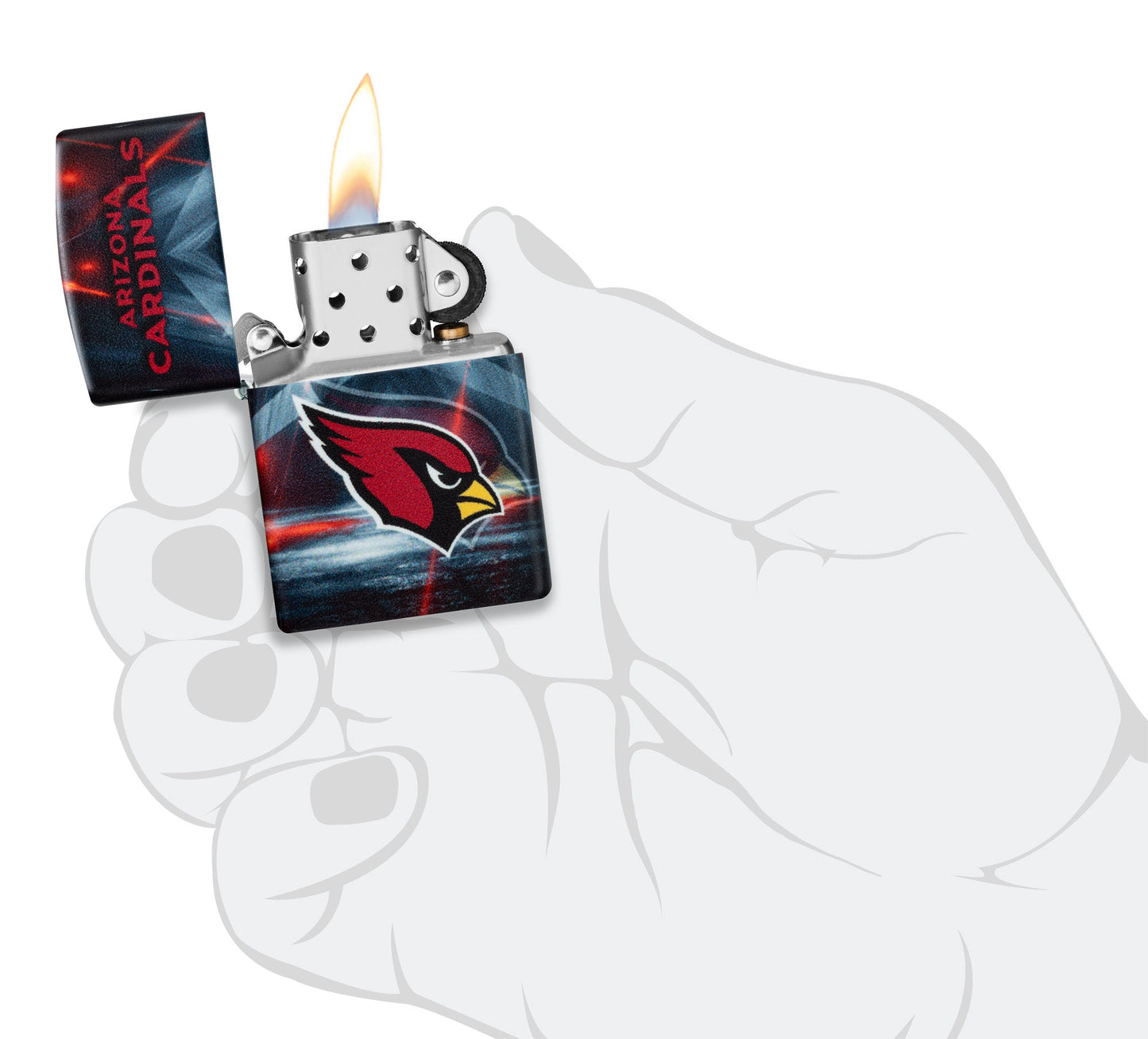 Zippo NFL Arizona Cardinals Team Spirit Design Black Matte Windproof Lighter