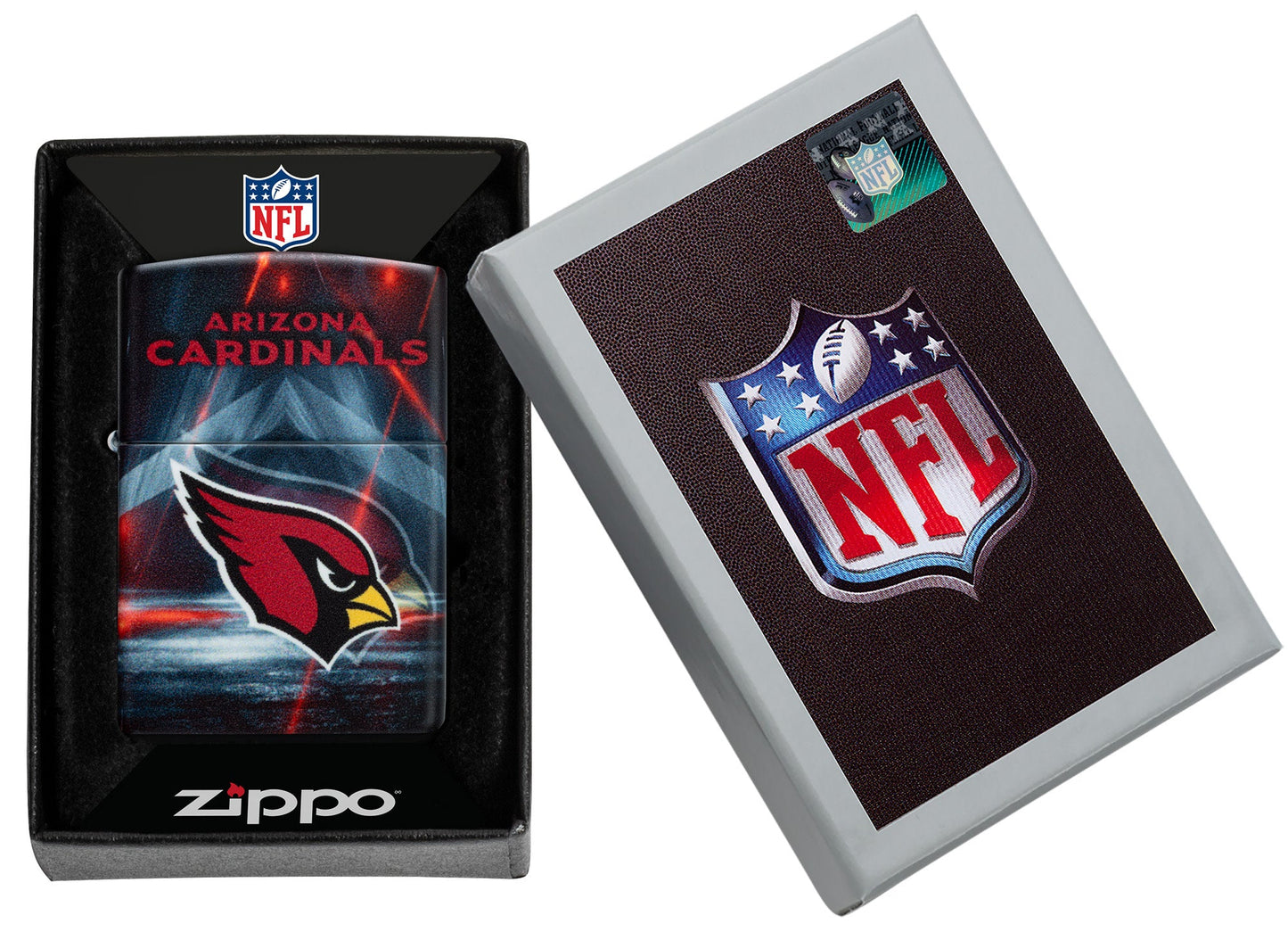 Zippo NFL Arizona Cardinals Team Spirit Design Black Matte Windproof Lighter