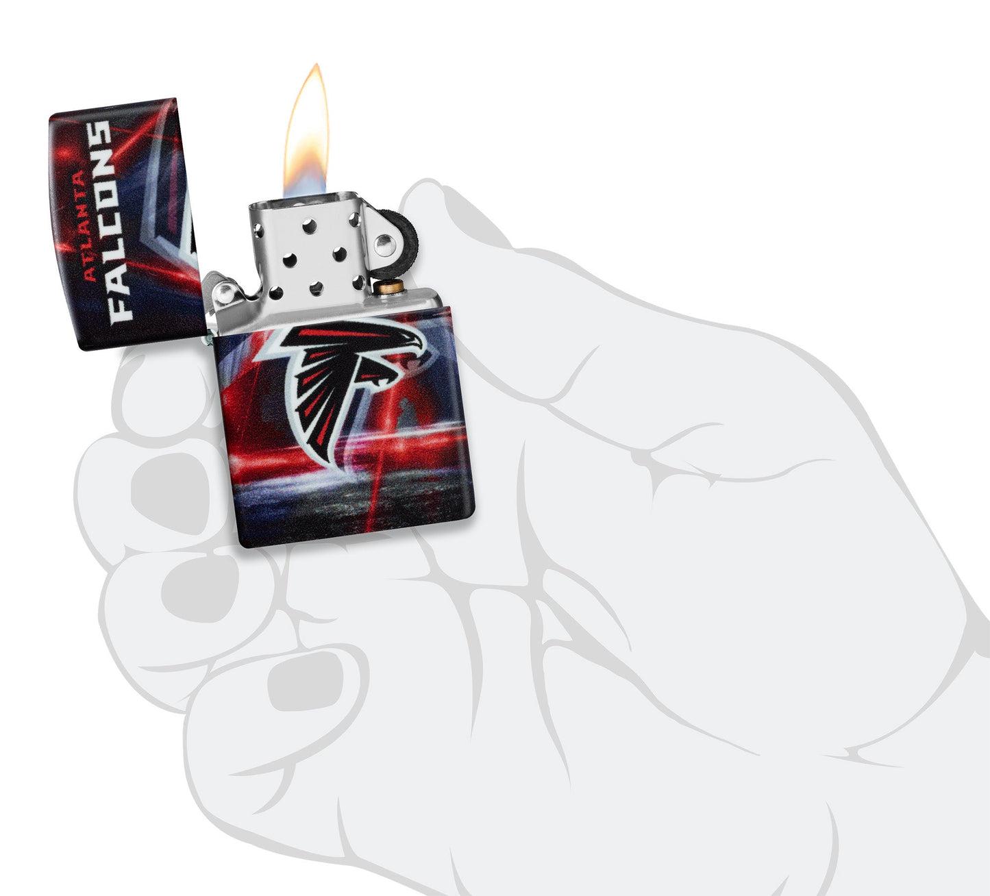 Zippo NFL Atlanta Falcons Team Spirit Design Black Matte Windproof Lighter