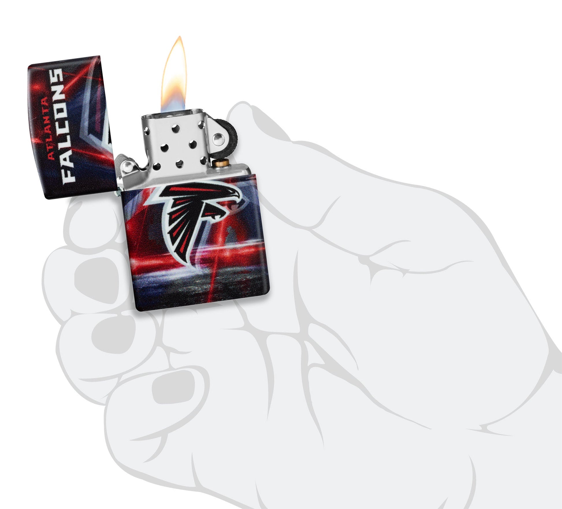 Zippo NFL Atlanta Falcons Team Spirit Design Black Matte Windproof Lighter