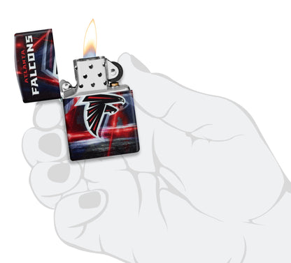 Zippo NFL Atlanta Falcons Team Spirit Design Black Matte Windproof Lighter