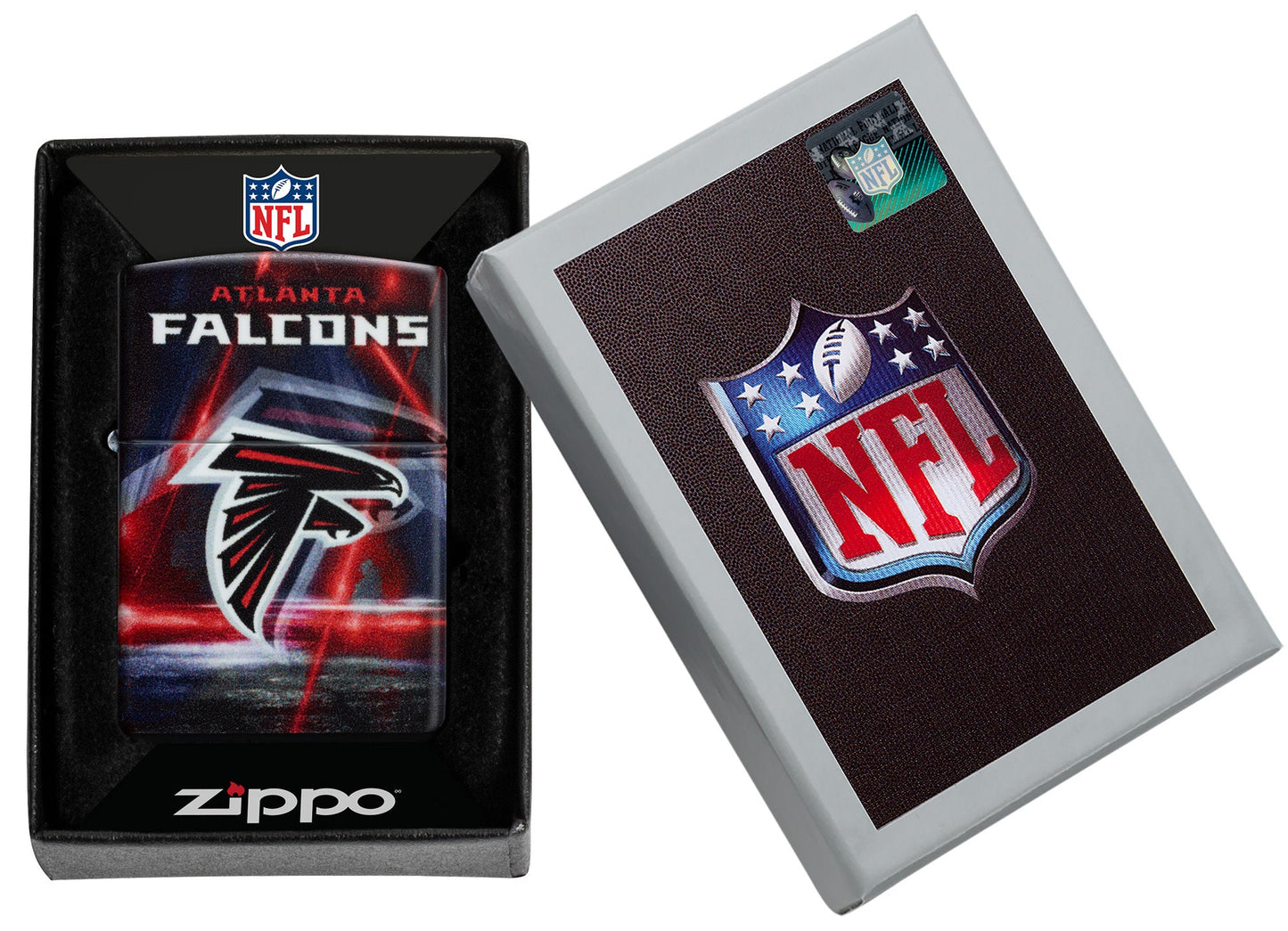 Zippo NFL Atlanta Falcons Team Spirit Design Black Matte Windproof Lighter