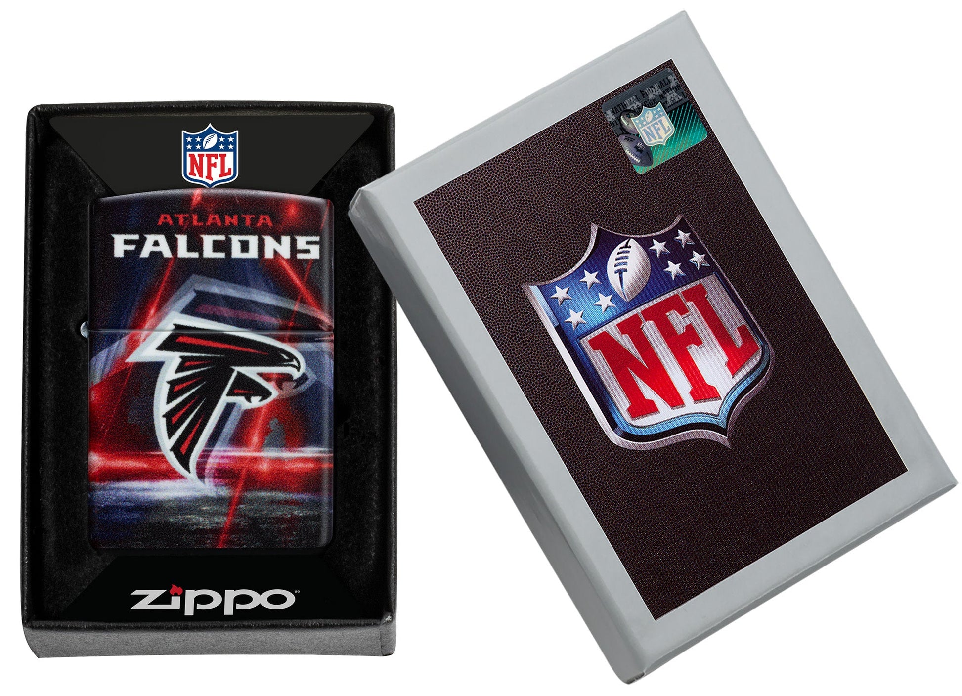 Zippo NFL Atlanta Falcons Team Spirit Design Black Matte Windproof Lighter