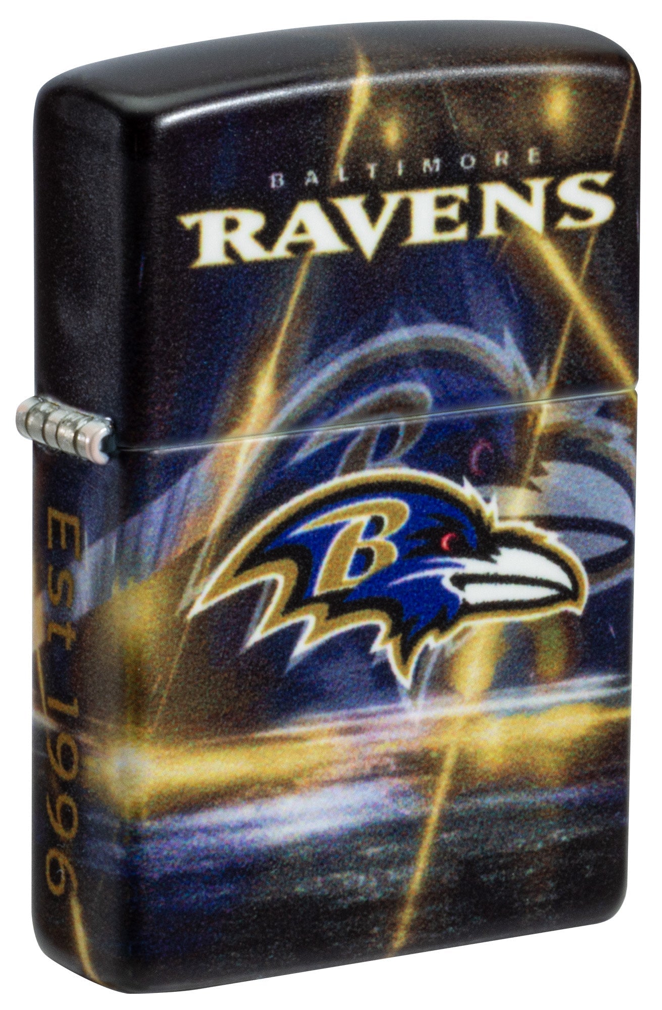 Zippo NFL Baltimore Ravens Team Spirit Design Black Matte Windproof Lighter