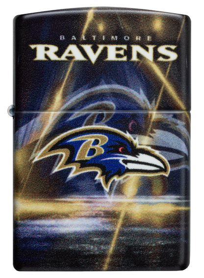 Zippo NFL Baltimore Ravens Team Spirit Design Black Matte Windproof Lighter