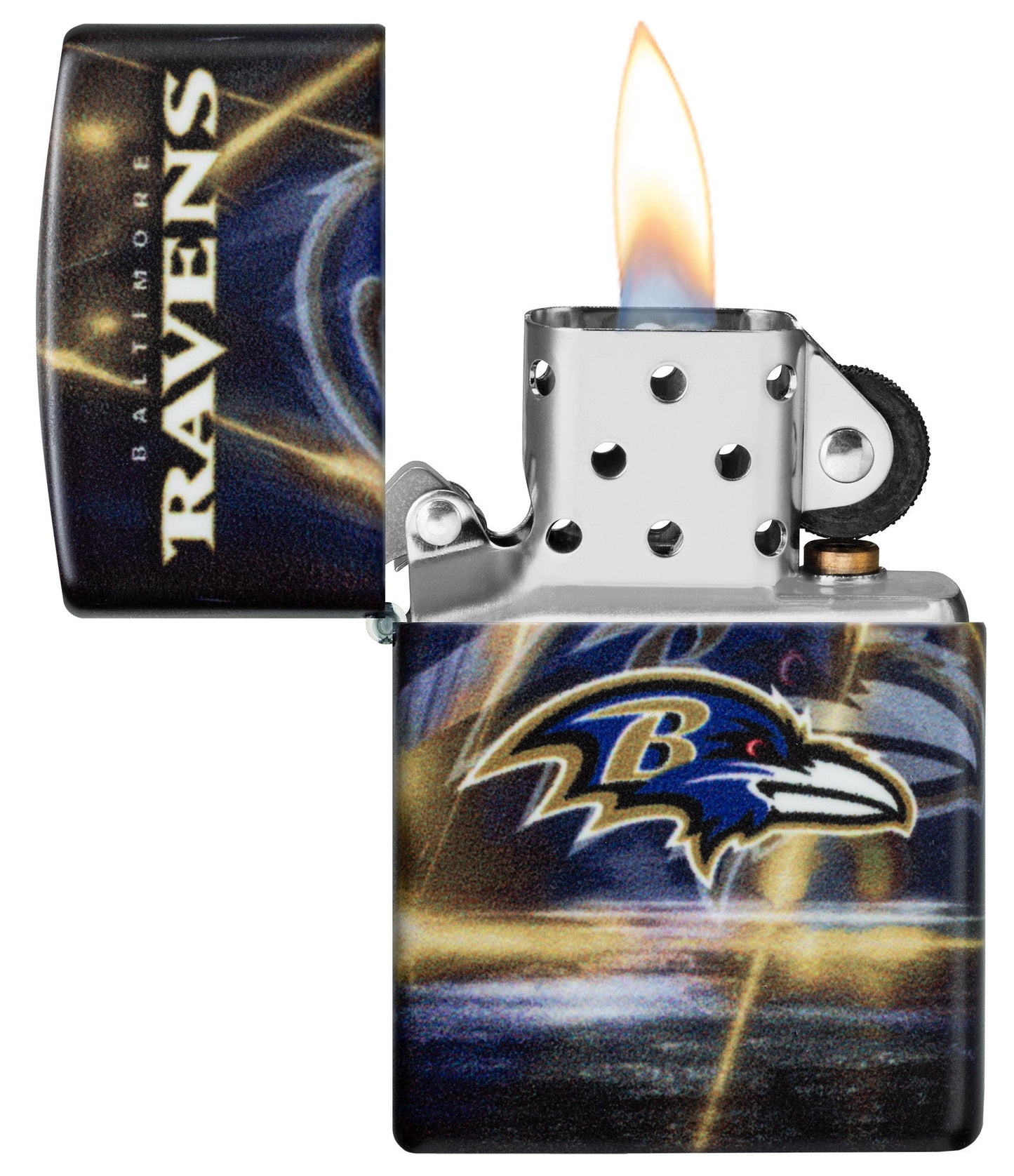 Zippo NFL Baltimore Ravens Team Spirit Design Black Matte Windproof Lighter