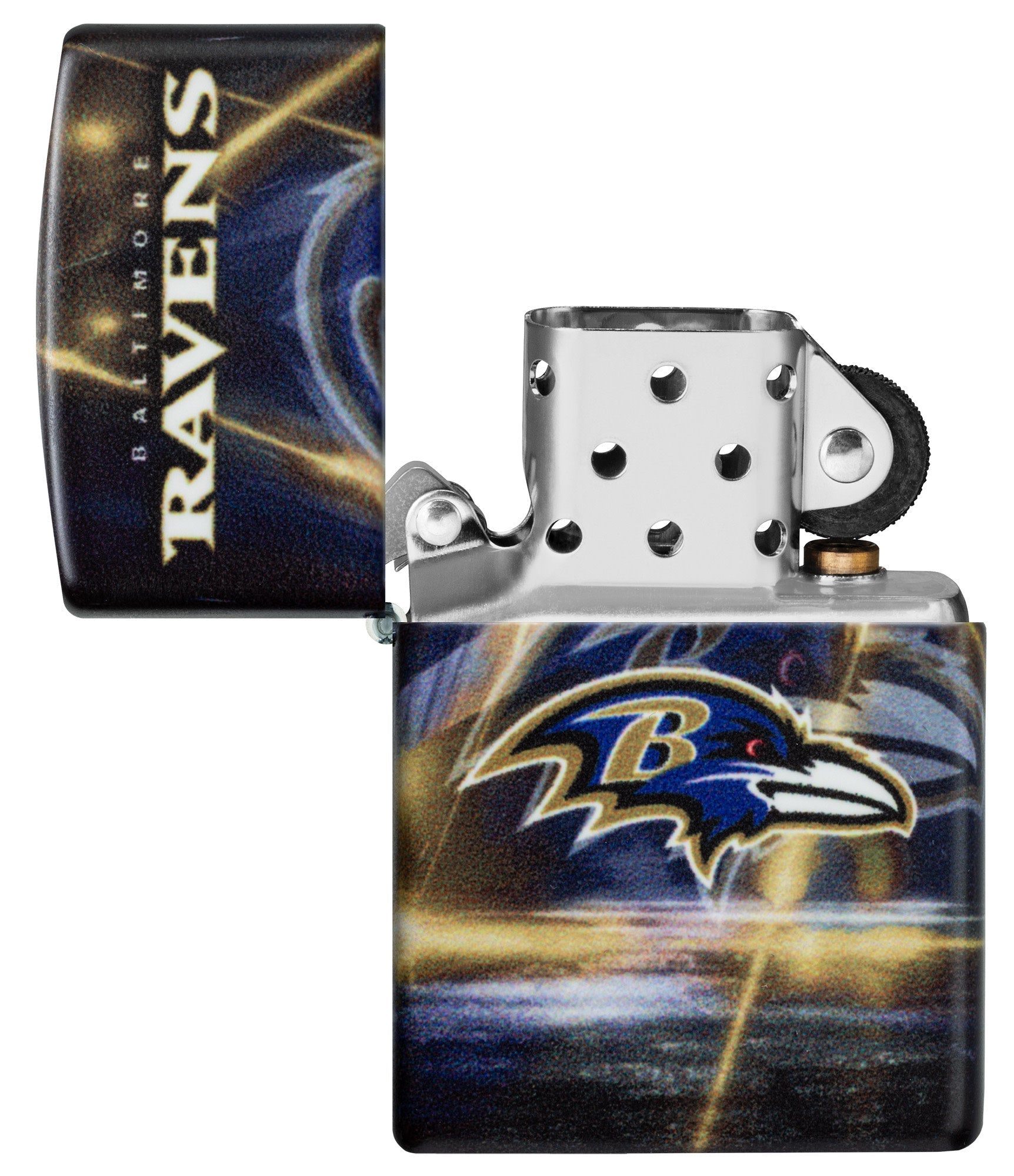 Zippo NFL Baltimore Ravens Team Spirit Design Black Matte Windproof Lighter