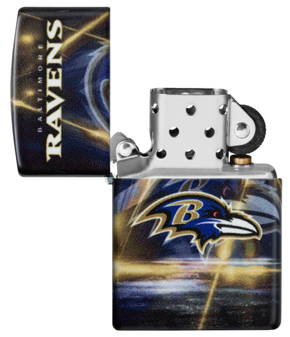 Zippo NFL Baltimore Ravens Team Spirit Design Black Matte Windproof Lighter