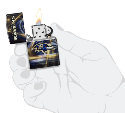 Zippo NFL Baltimore Ravens Team Spirit Design Black Matte Windproof Lighter
