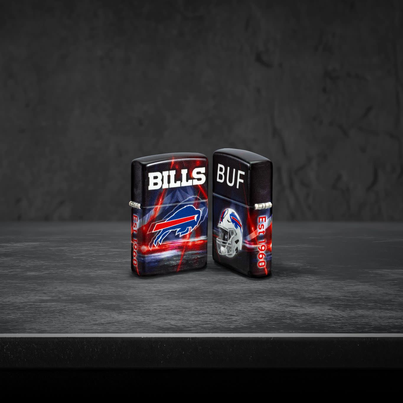 Zippo NFL Buffalo Bills Team Spirit Design Black Matte Windproof Lighter
