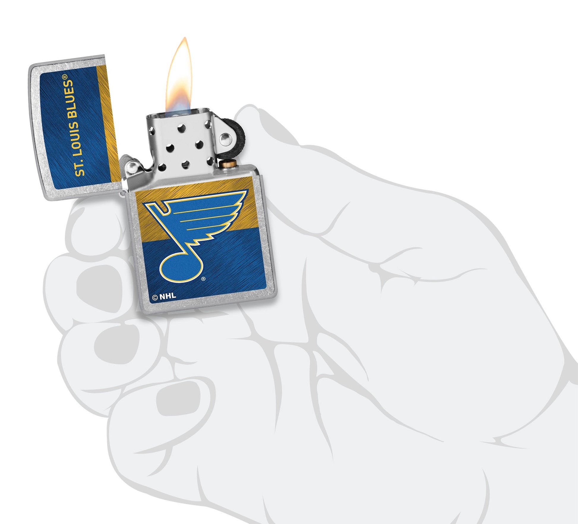Zippo 2021 NHL® St. Louis Blues® Street Chrome™ Windproof Lighter